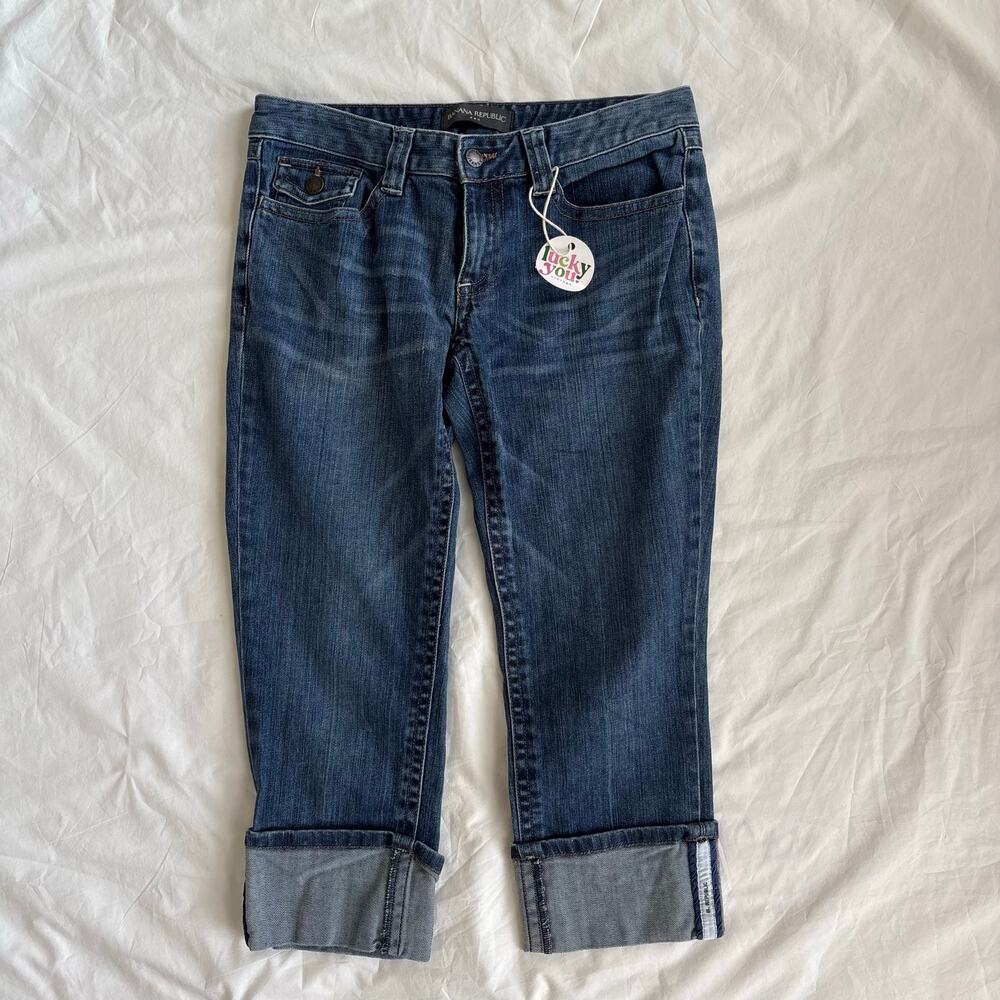 Y2K Low Rise Banana Republic Capri Jeans - Size 4